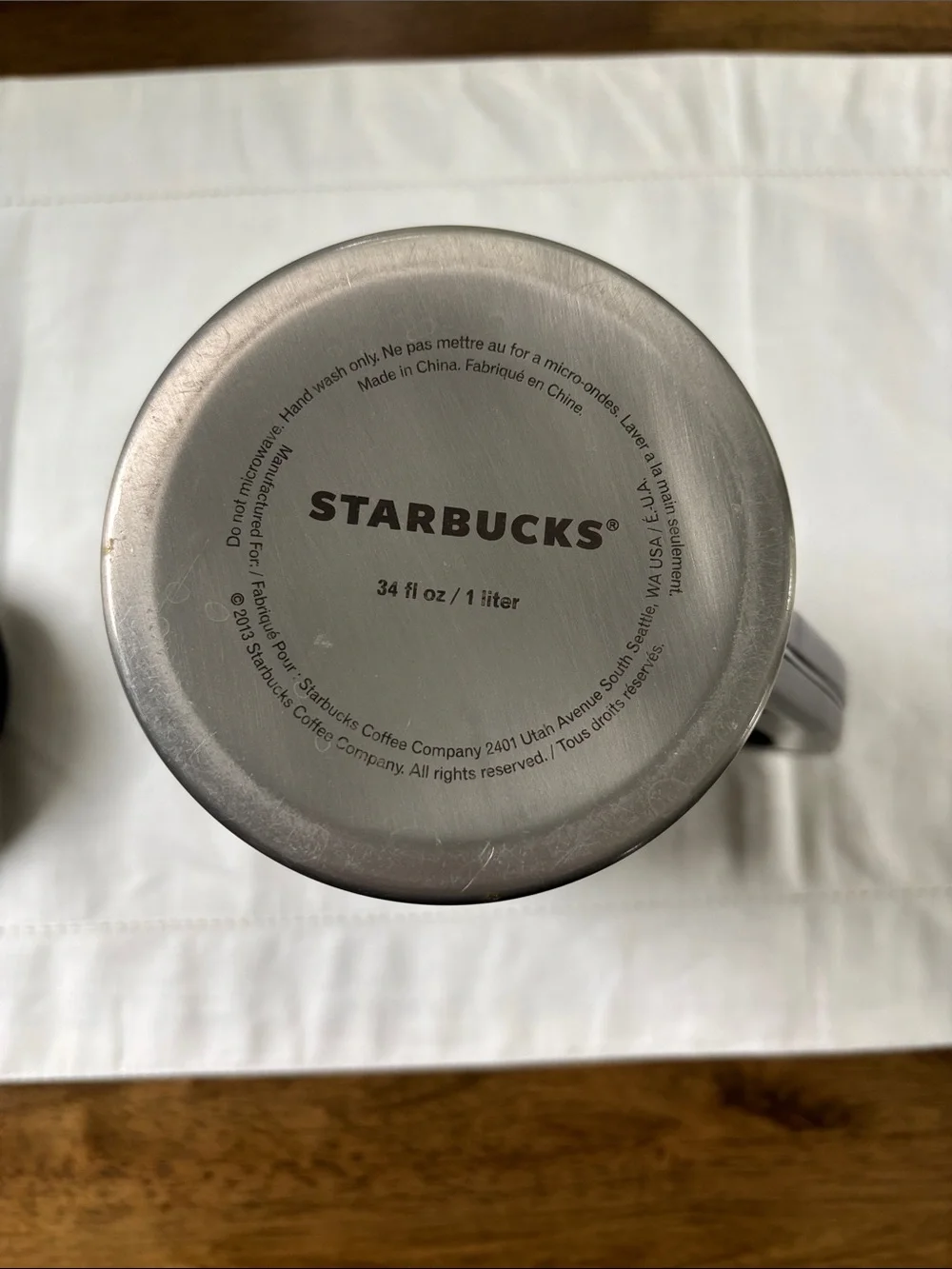 Starbucks Stainless Steel Coffee Press with Black Handle
